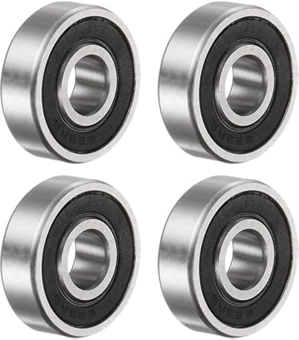 Amazon | uxcell 625-2RS 深溝ボールベアリング クロム鋼製 5mm x 16mm